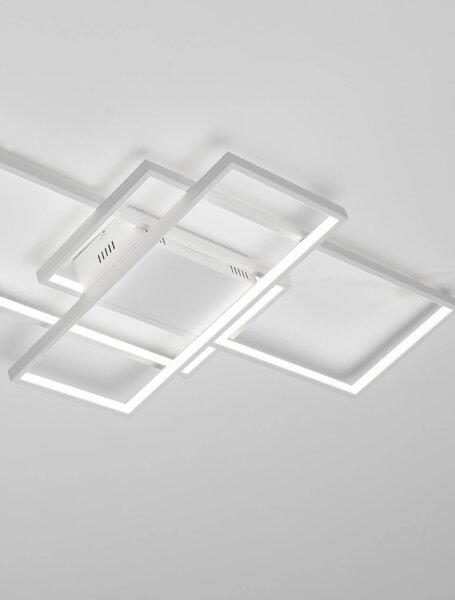Designové stropní svítidlo Clea bílé s dálkovým ovládáním – Bílá