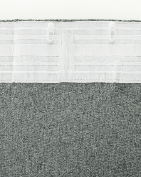 Hotový závěs BASIC s řasící páskou 140x300cm šedý denim