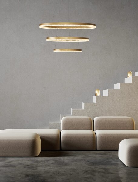 LED lustr Adria 3 zlaté – Zlatá
