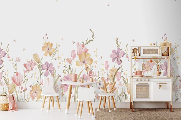 Vliesová obrazová tapeta na zeď, květiny, CW6129-1, Cute Walls, Decoprint