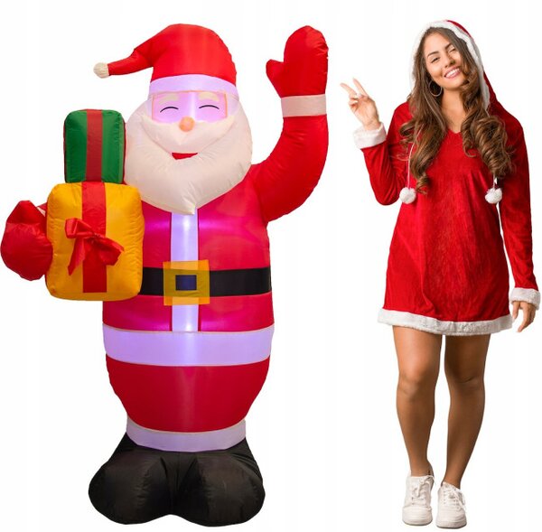 Nafukovací Santa Claus s LED osvětlením 150 cm