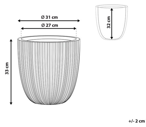 Květináč CHIOS 31 cm Béžová