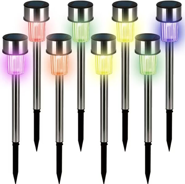 Deuba Sada 8 LED solárních lamp - barevné
