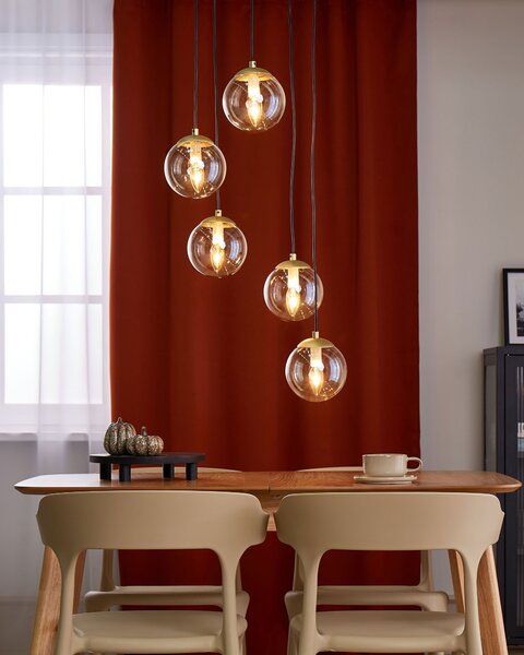 Závěsná lampa NOEL Sklo Zlatá
