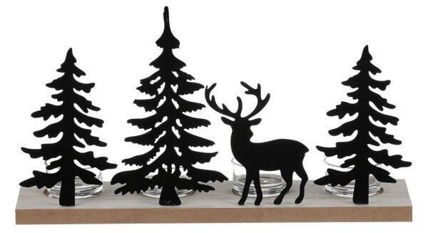 Adventní svícen černý JS456 BK