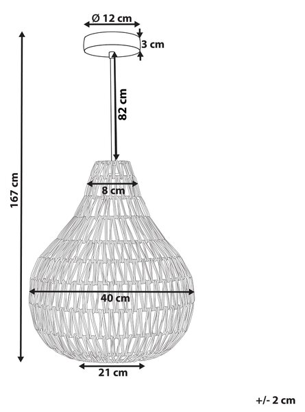 Závěsná lampa MOLOPO Papírové lano Pískově béžová
