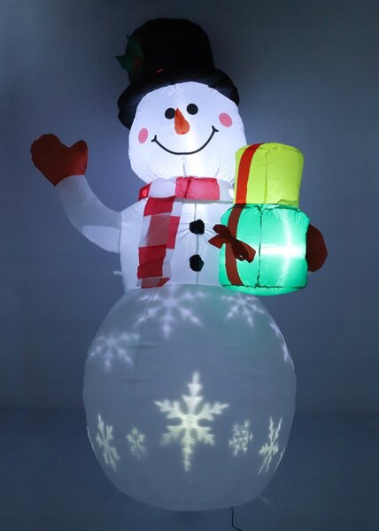 Nafukovací sněhulák s LED osvětlením 150 cm