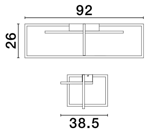 Designové stropní svítidlo Clea 2 bílé – Bílá
