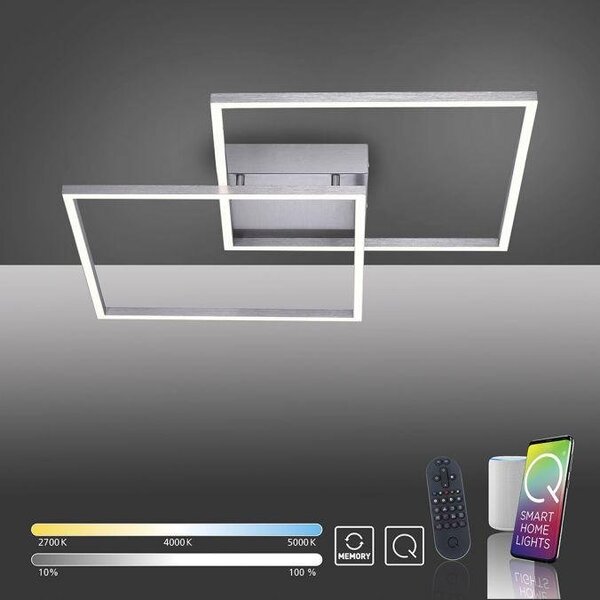 PAULNEUHAUS Stropní svítidlo Q-INIGO LED Smart-Home 2520lm 53cm 2x 12,5W 2700-5000K - PAUL NEUHAUS