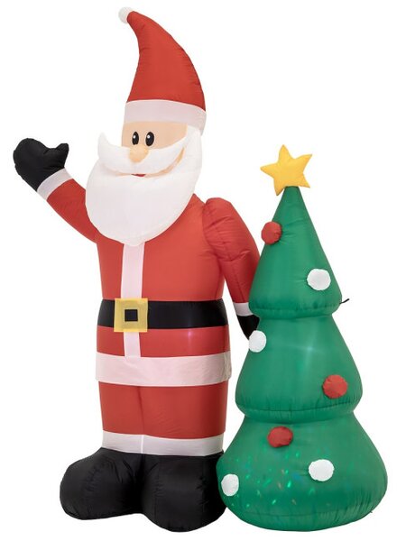 Nafukovací Santa Claus s vánočním stromečkem 210 cm