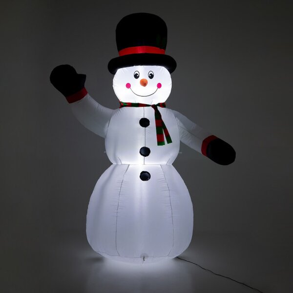 Nafukovací sněhulák s LED osvětlením 180 cm