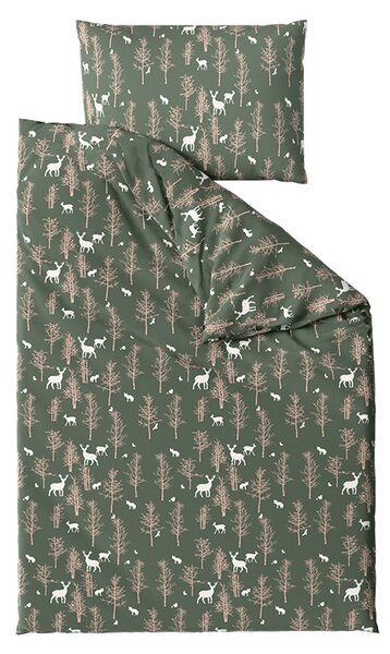 Povlečení z mikrovlákna OAK DEER tmavě zelené Rozměr povlečení: 70 x 90 cm | 140 x 220 cm