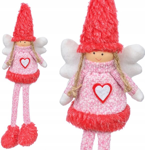 Vánoční figurka anděla s visícíma nohama 34 cm