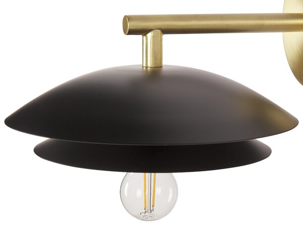 Nástěnná lampa LASOLO Černá Kov