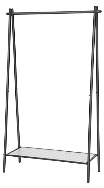 Víceúčelový šatní regál STEEW 92,5x153 cm černý