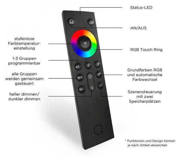 PN 7480-95 Q-SPIDER, světelný profil, Smart Home RGB+2700-5000K - PAUL NEUHAUS
