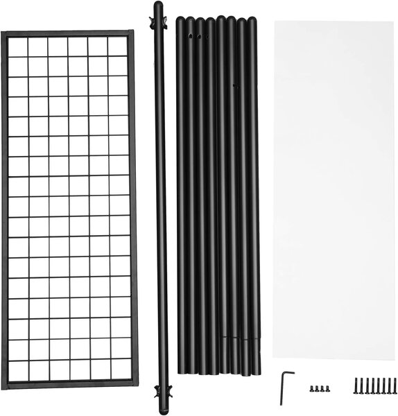 Víceúčelový šatní regál STEEW 92,5x153 cm černý