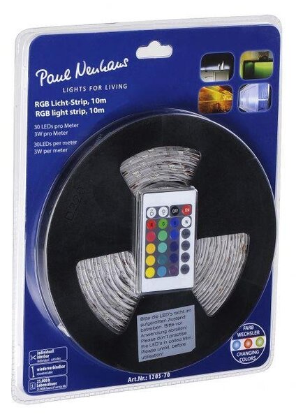 PN 1205-70 TEANIA LED pásek, RGB 10m dlouhé, se stmívačem a vypínačem RGB - PAUL NEUHAUS