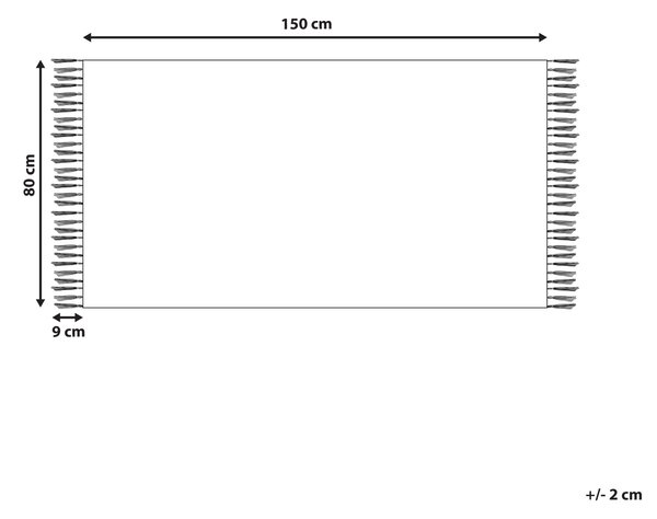 Koberec AKARSU Fialová 80 x 150 cm Viskóza