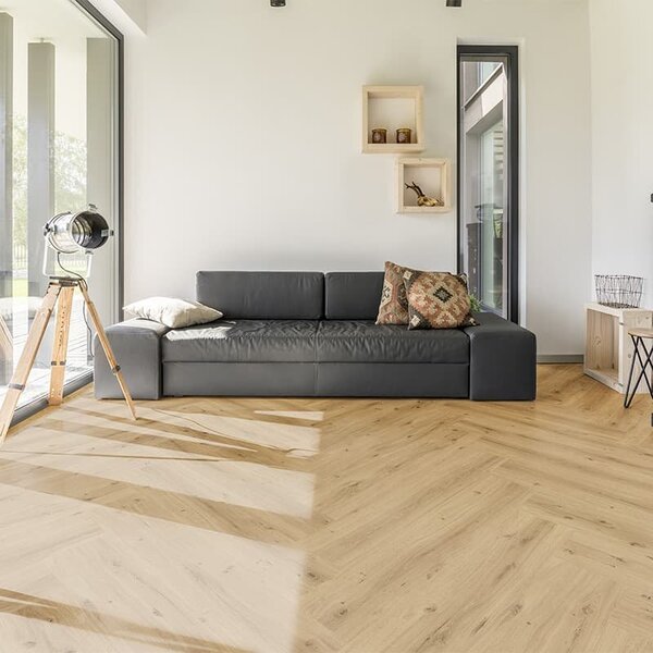 Vinylová podlaha BRASED Ecoline Herringbone HB lepený 9591 Dub královský světlý