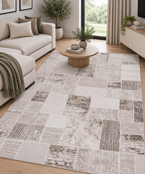 Koberec HOME 384 CREAM / BROWN