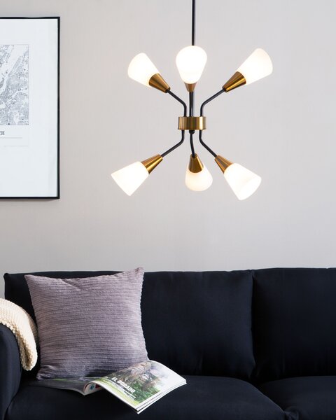 Závěsná lampa AROYO Sklo Bílá