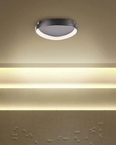 LED stropní lampa NANDING Kov Černá