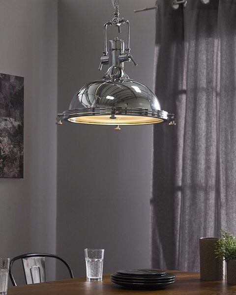 Závěsná lampa EBRON Kov Stříbrná