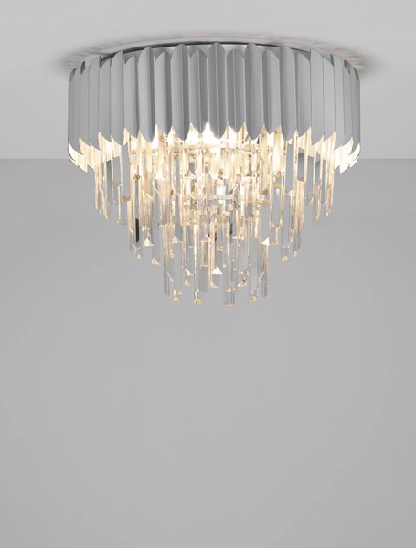 Designové stropní svítidlo Magnolia chrom – Šedá