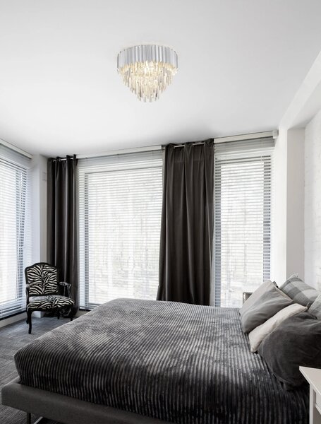 Designové stropní svítidlo Magnolia chrom – Šedá