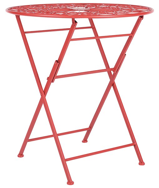 Bistro stolek SCARIO 70 cm 70 cm Kov Červená