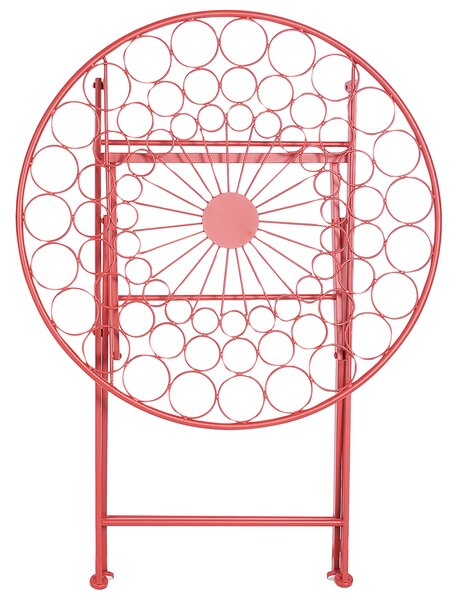 Bistro stolek SCARIO 70 cm 70 cm Kov Červená