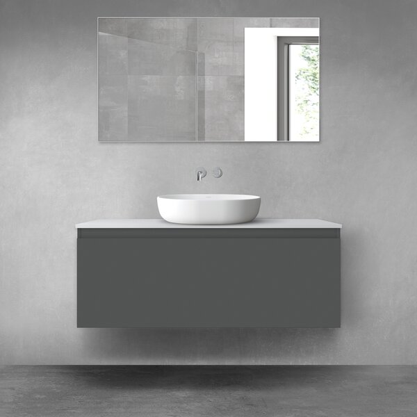 Oltens Vernal skříňka 120x45.6x47 cm pod umyvadlo závěsná grafitová 60016400