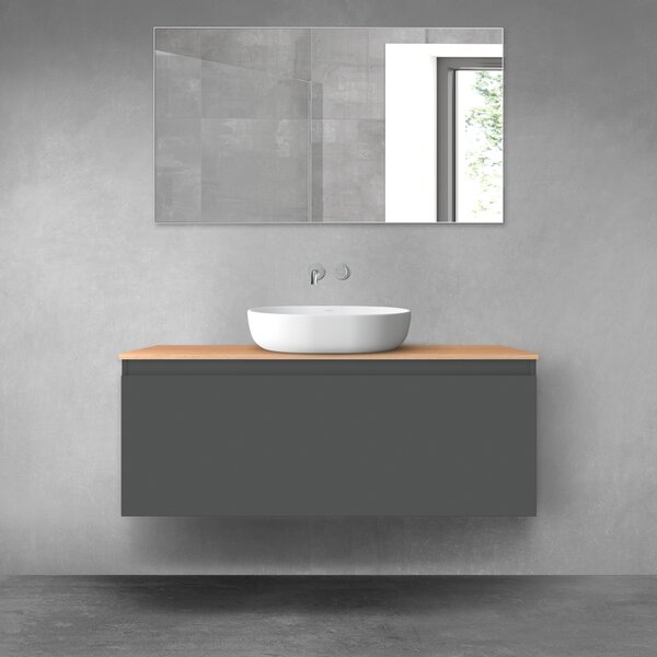 Oltens Vernal skříňka 120x45.6x47 cm pod umyvadlo závěsná grafitová 60016400