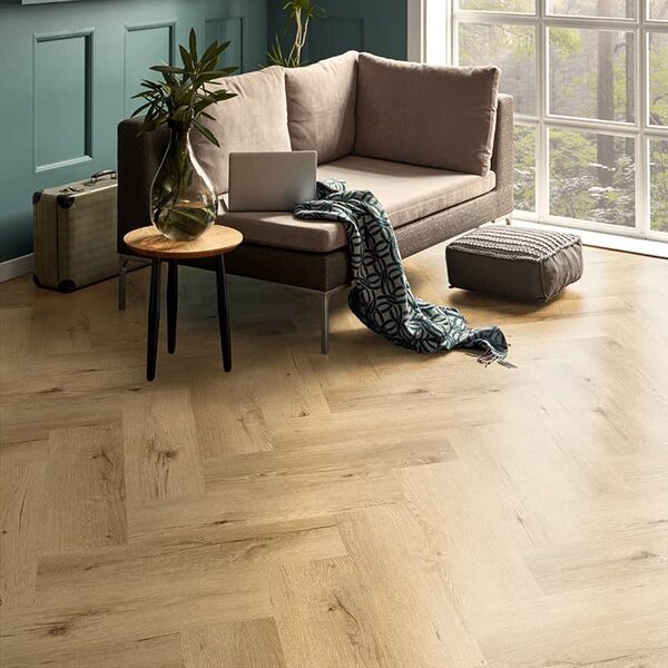 Vinylová podlaha BRASED Ecoline Herringbone HB lepený 9525 Dub italský světlý