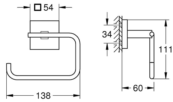 Grohe Start Cube držák na toaletní papír černá 409782430