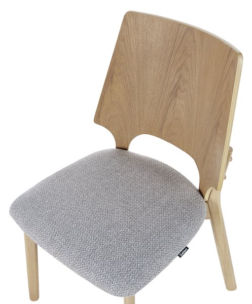 Sada 2 jídelních židlí ABEE Světle hnědá