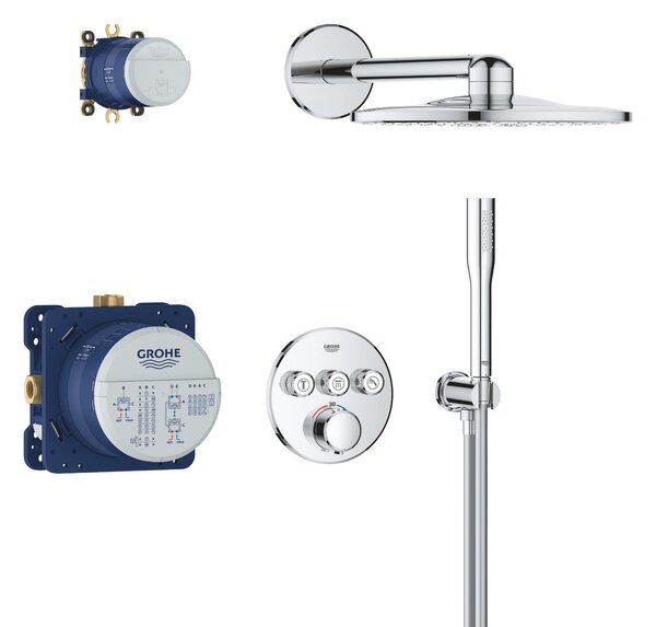 Grohe Precision Smartcontrol sprchová sada pod omítku s termostatem s dešťovou sprchou chrom 34874000