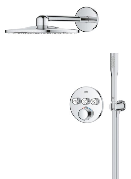 Grohe Precision Smartcontrol sprchová sada pod omítku s termostatem s dešťovou sprchou chrom 34874000