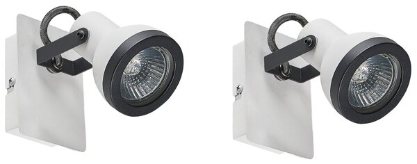 Sada 2 bodových lamp BARO Bílá Kov Nastavitelná