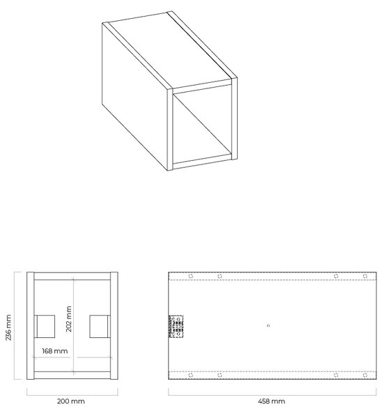 Oltens Vernal skříňka 20x45.8x23.6 cm boční závěsná bílá 60020000
