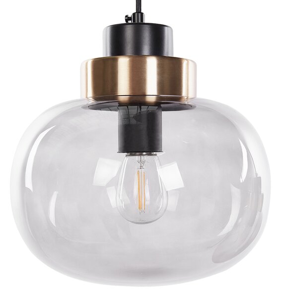 Závěsná lampa ZAYANDE Sklo Světle šedá