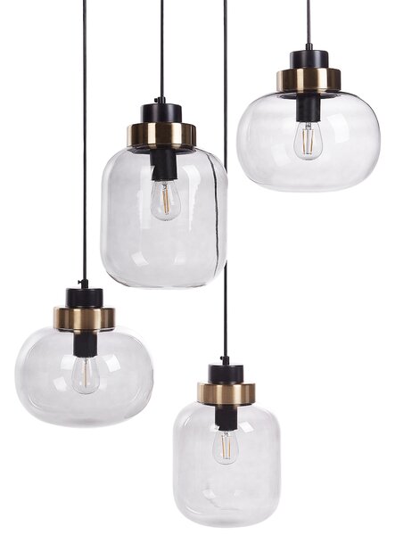 Závěsná lampa ZAYANDE Sklo Světle šedá