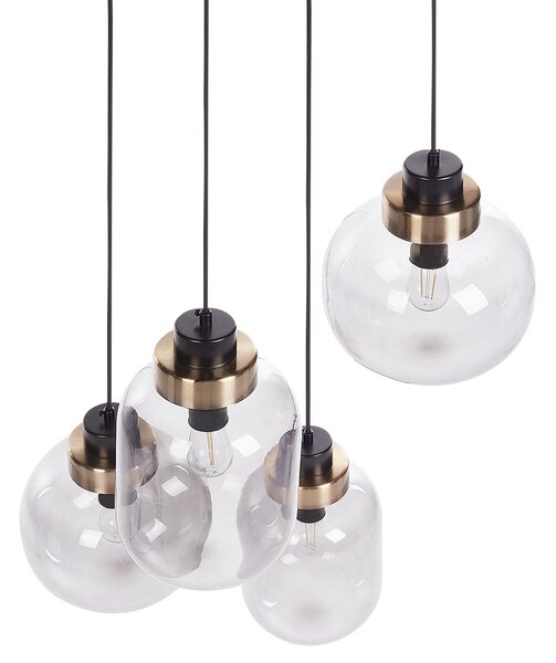 Závěsná lampa ZAYANDE Sklo Světle šedá
