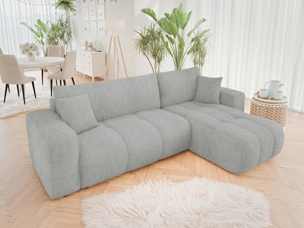 Rohová rozkládací sedačka Larow Boucle, Potah: Coral 65 5903211452062