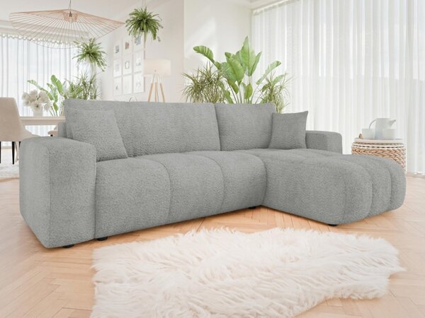 Rohová rozkládací sedačka Larow Boucle, Potah: Coral 65 5903211452062