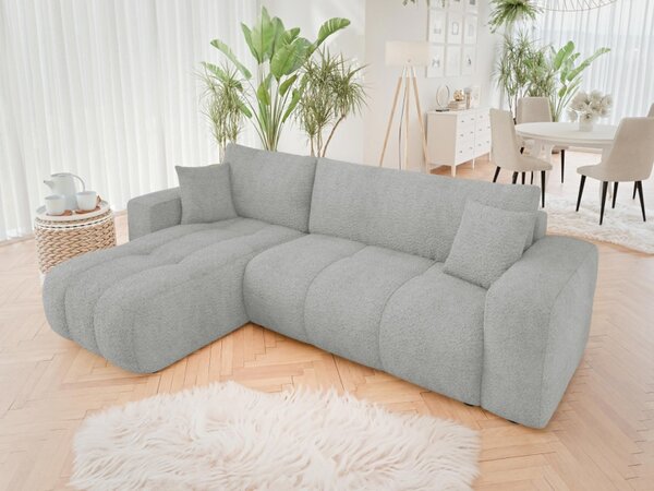 Rohová rozkládací sedačka Larow Boucle, Potah: Coral 65 5903211452062