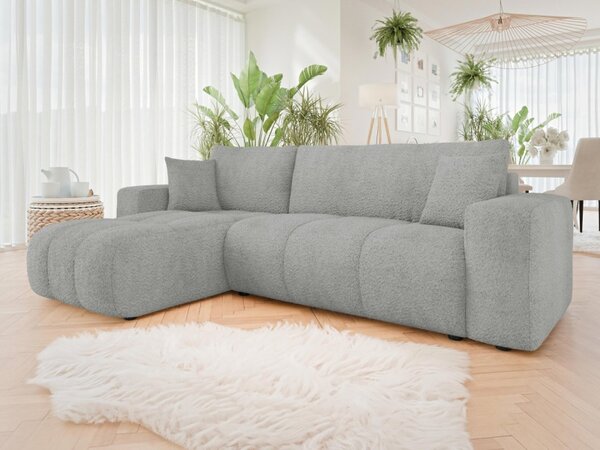 Rohová rozkládací sedačka Larow Boucle, Potah: Coral 65 5903211452062