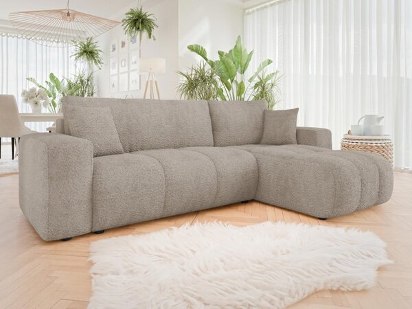 Rohová rozkládací sedačka Larow Boucle, Potah: Coral 65 5903211452062