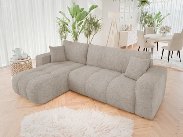 Rohová rozkládací sedačka Larow Boucle, Potah: Coral 65 5903211452062